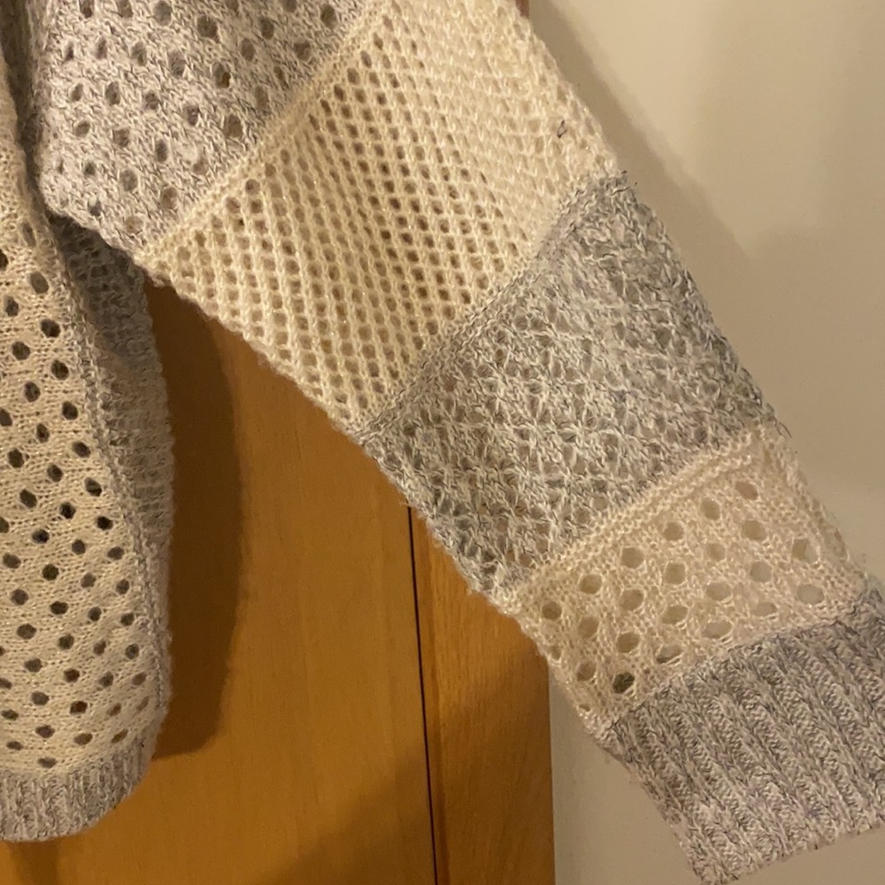 Torrid Color Block Open Stitch Open Front Cardiga… - image 7